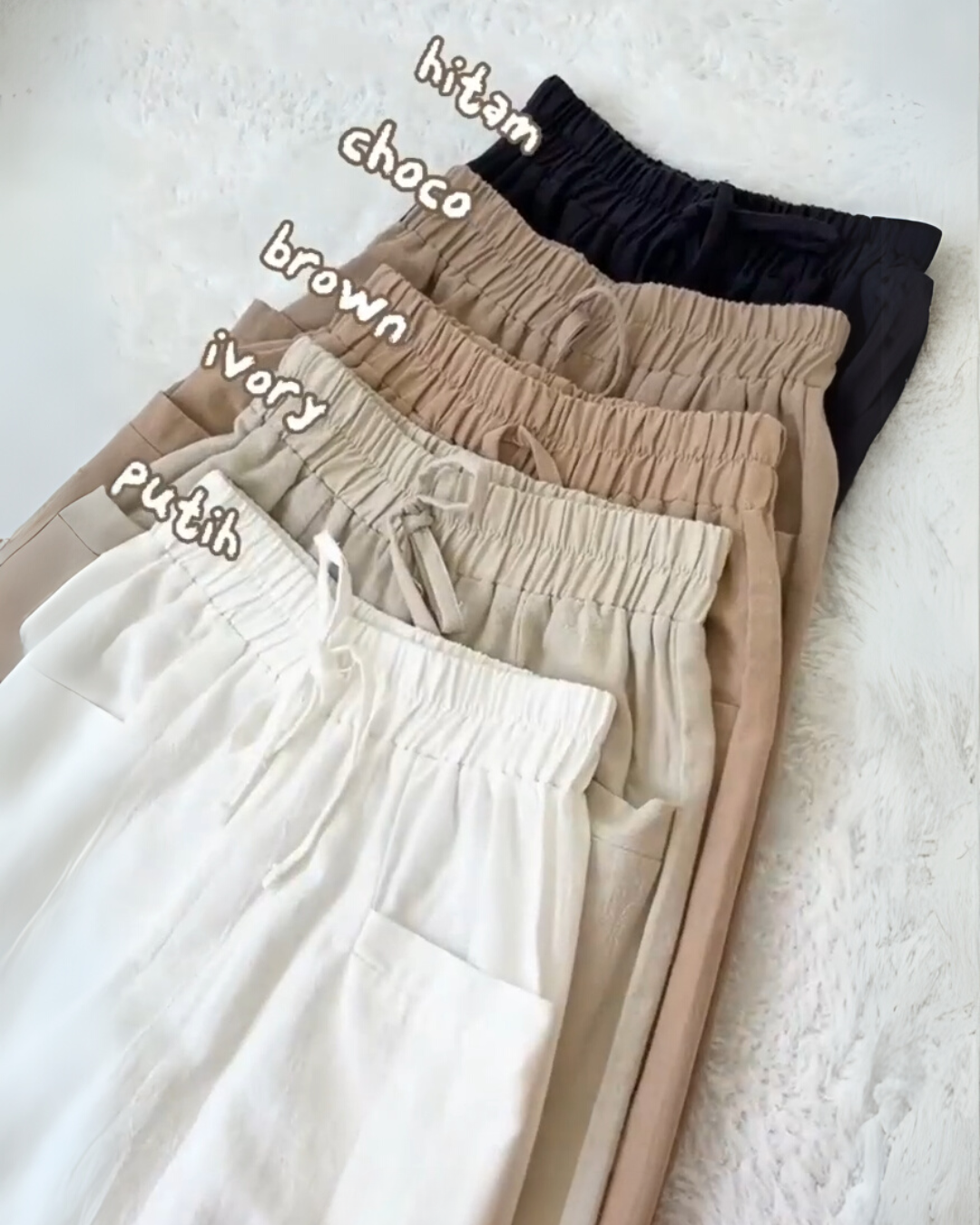 Ceryn's Pure Linen Ease Trousers - Light Brown