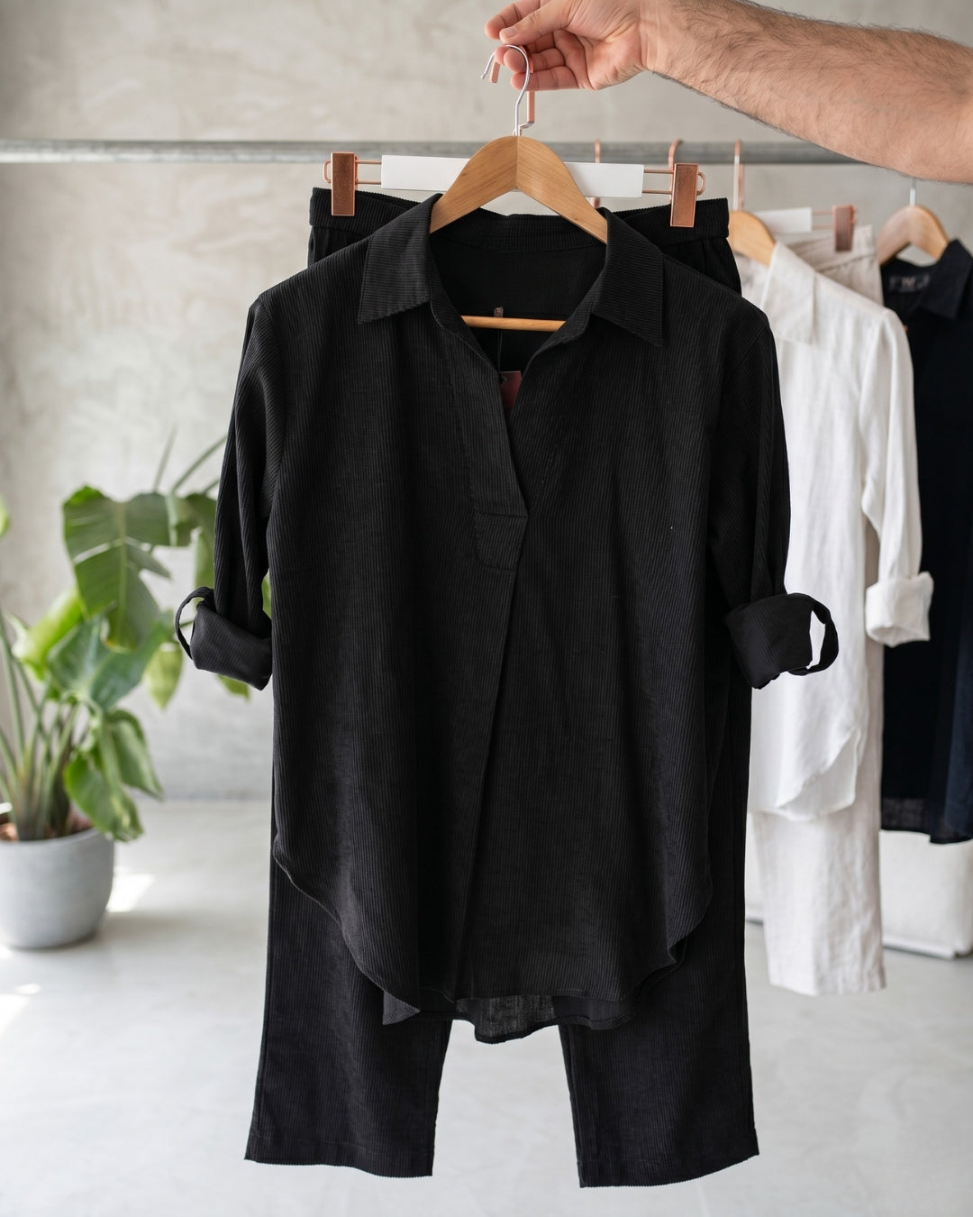 Azira - Black Comfort Fit Co-Ord