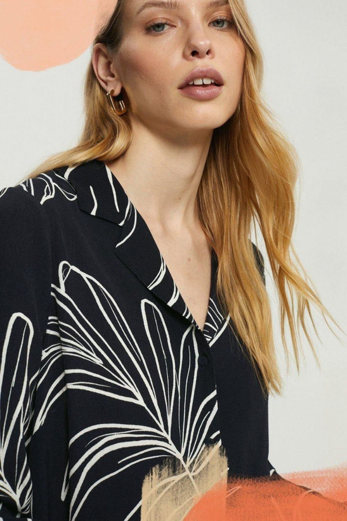 Black Botanical Print Co-Ord Set