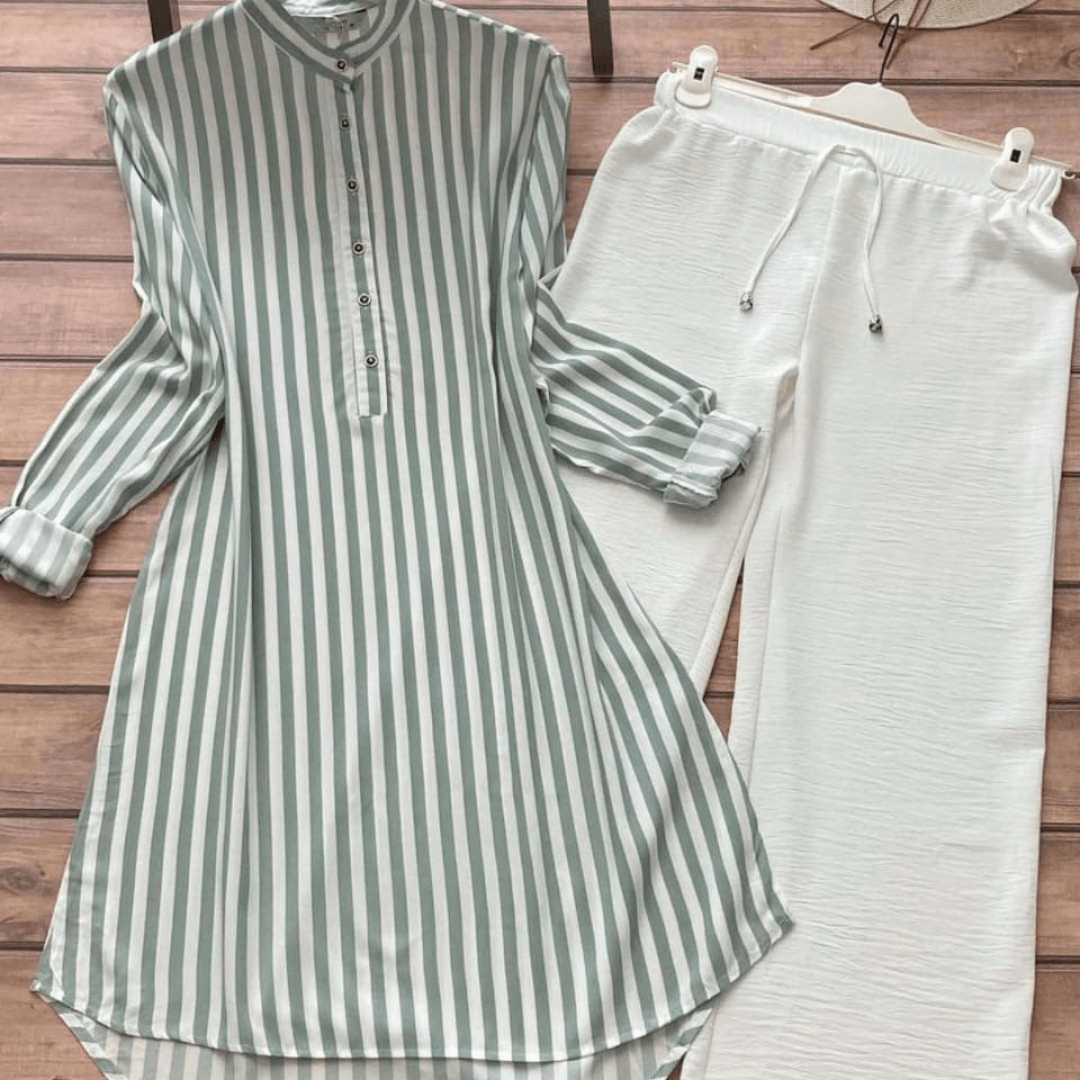 Rehyan Green Kurti with Imported Lycra Plazzo Set