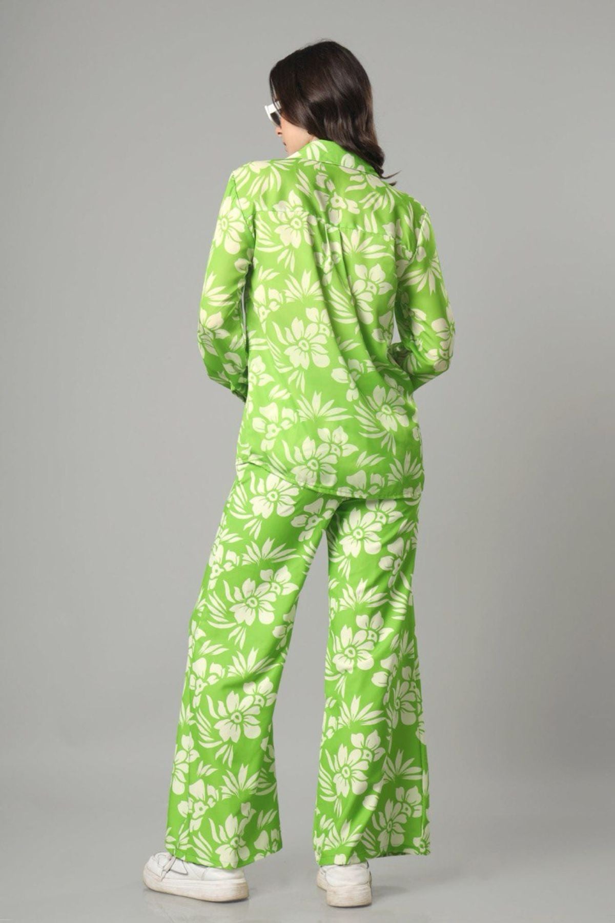 Zenya - Lime Bloom Co-ord Set