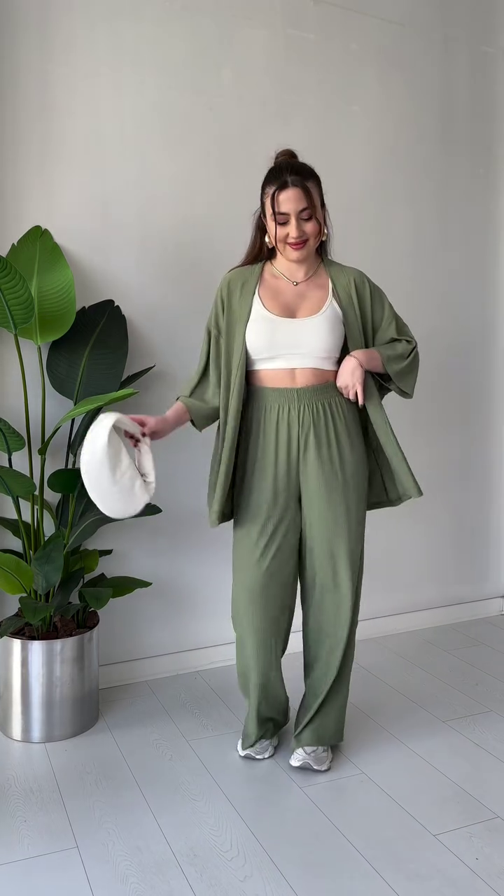 Amora - Olive Green Midnight Breeze Set