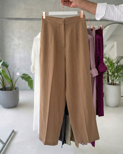 Auralis – Coffee Cotton Co-ord Set with Hand Print