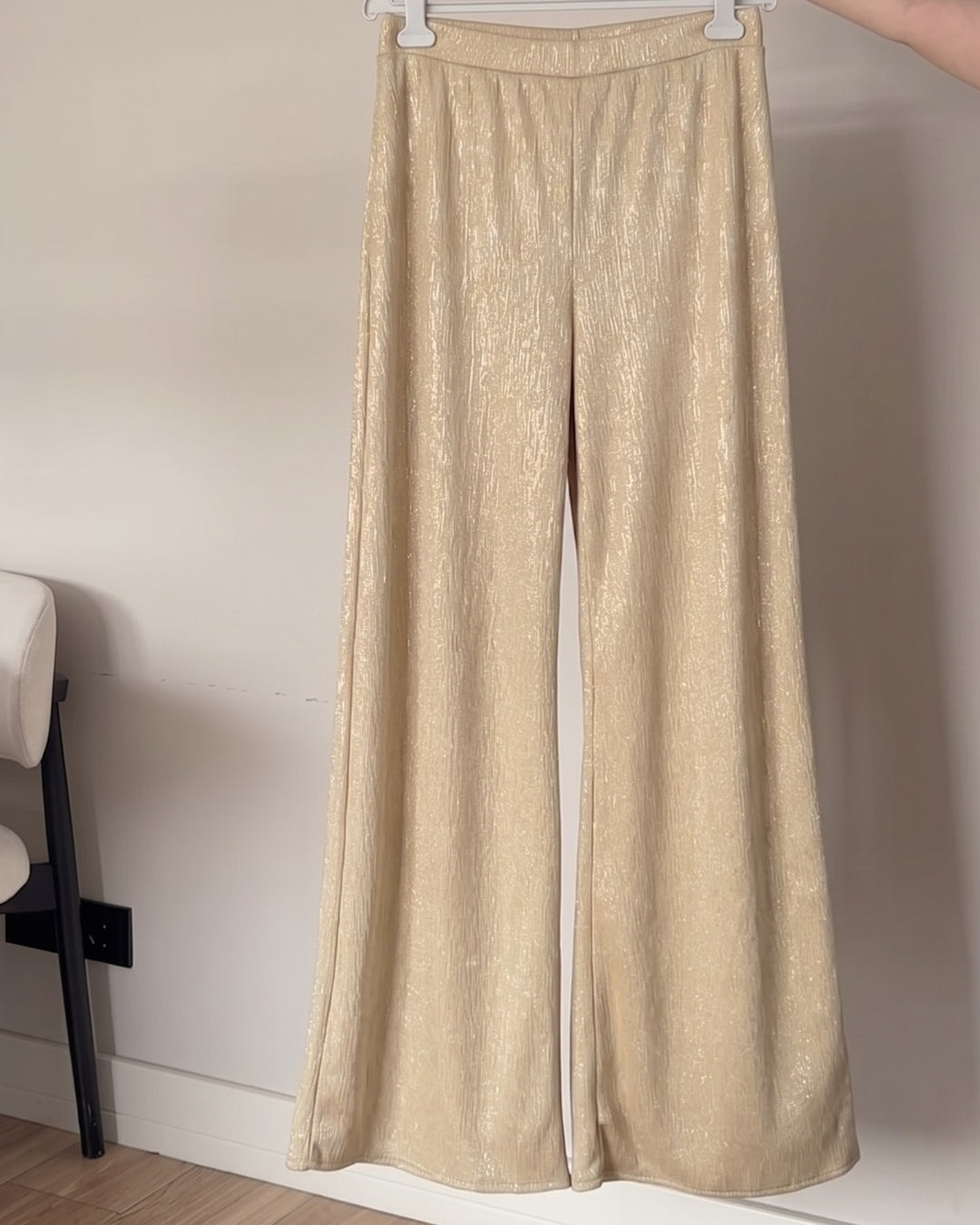Kiona - Cream Shimmer Cape Palazzo Co-Ord