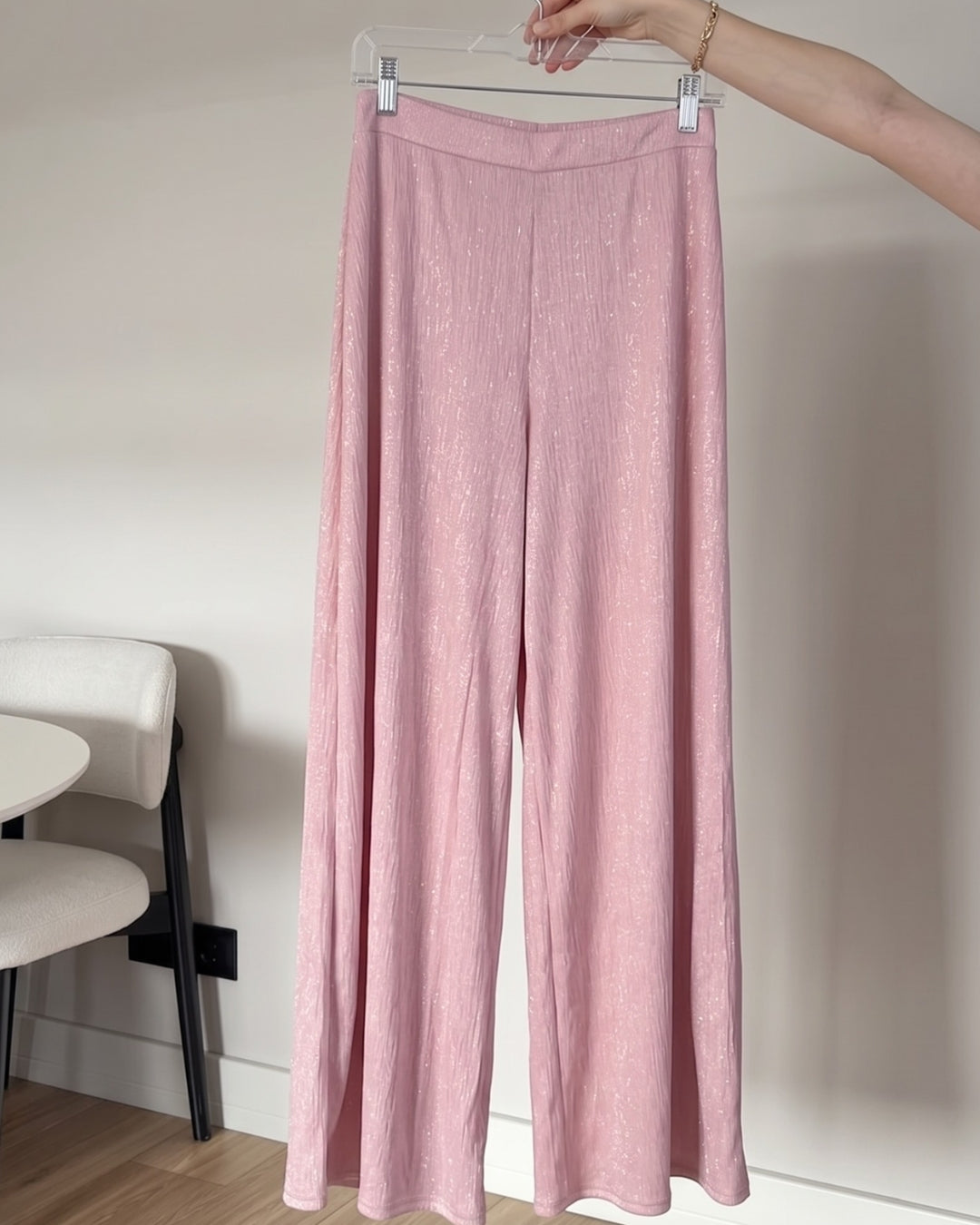 Kiona - Pink Shimmer Cape Palazzo Co-Ord