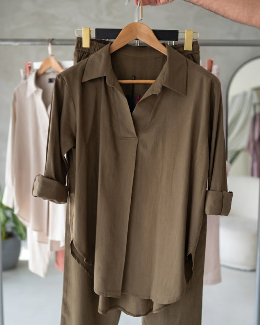 Azira - Brown Comfort Fit Co-Ord