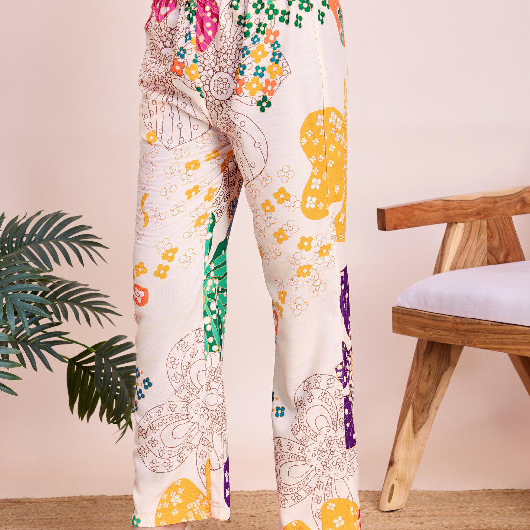 Tropical Bloom Button-Up Co-Ord Set