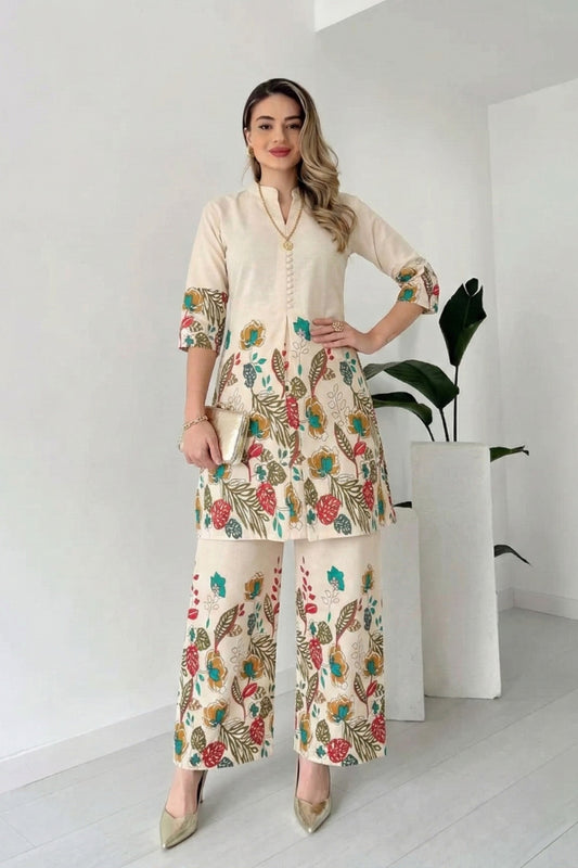 Nyalkaran Khadi Cotton Plazo Pair