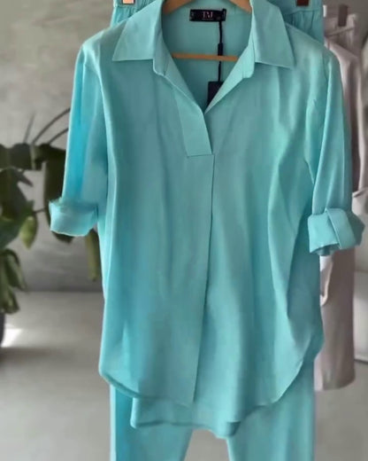 Azira - Blue Comfort Fit Co-Ord