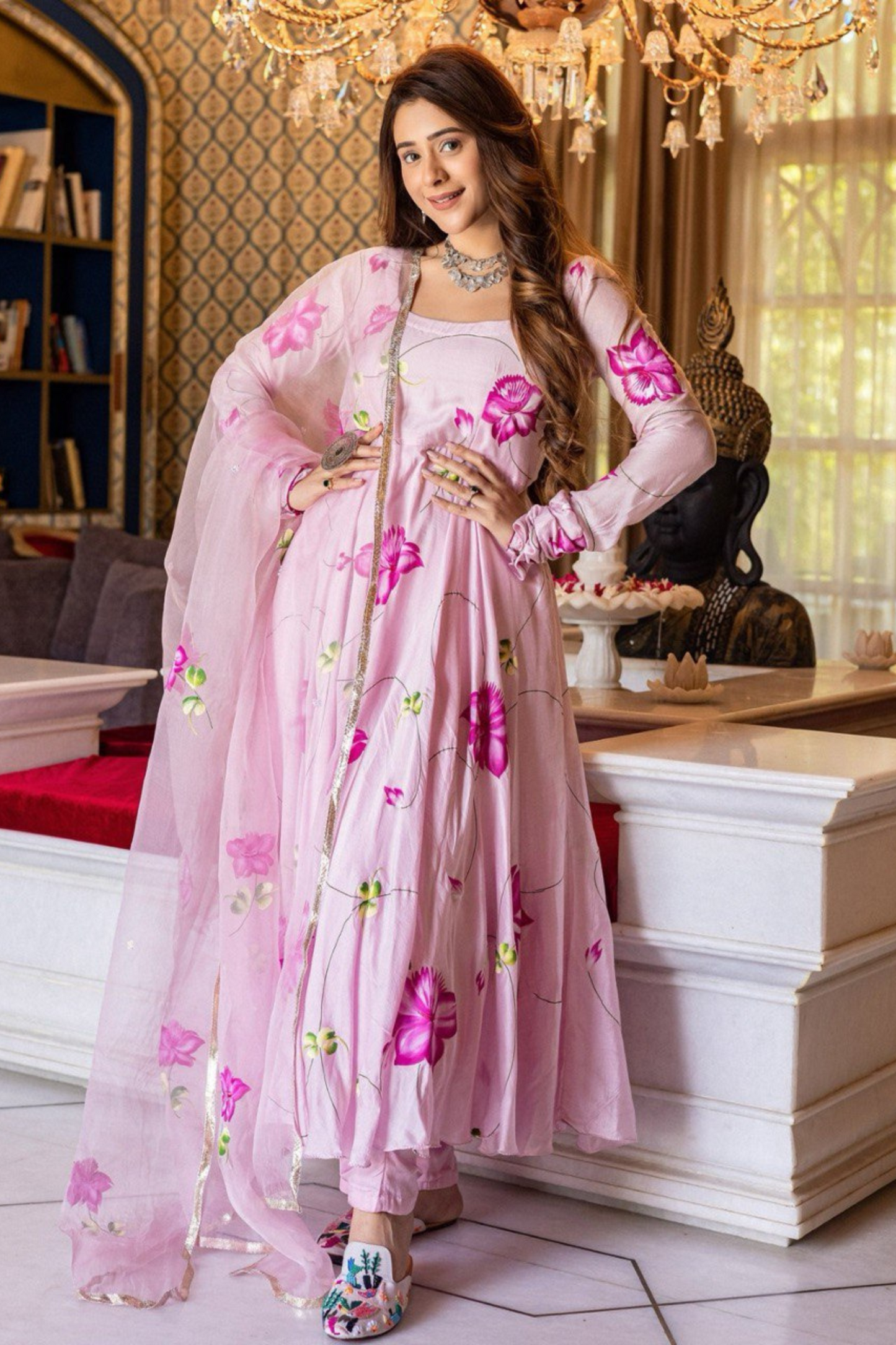 Blush Blossom - Ethnic Floral Anarkali