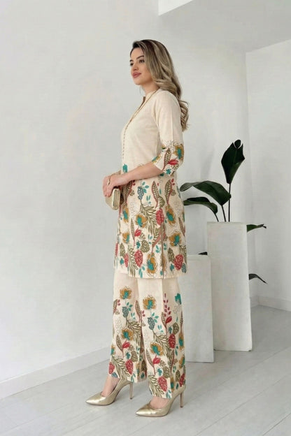 Nyalkaran Khadi Cotton Plazo Pair