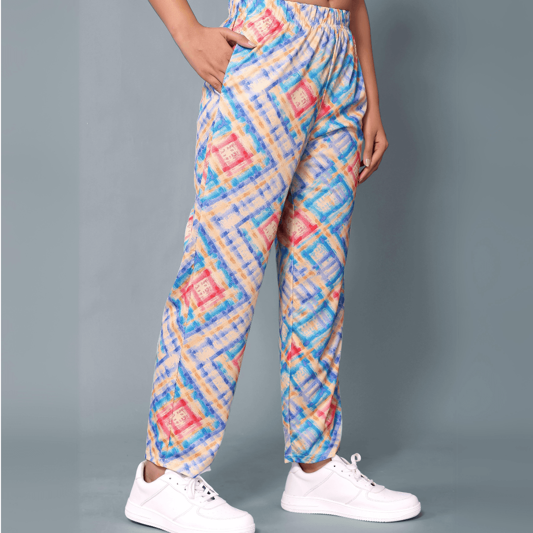 Abstract Print Lounge Set