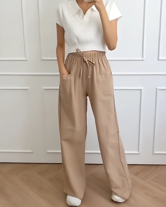 Ceryn's Pure Linen Ease Trousers - Light Brown