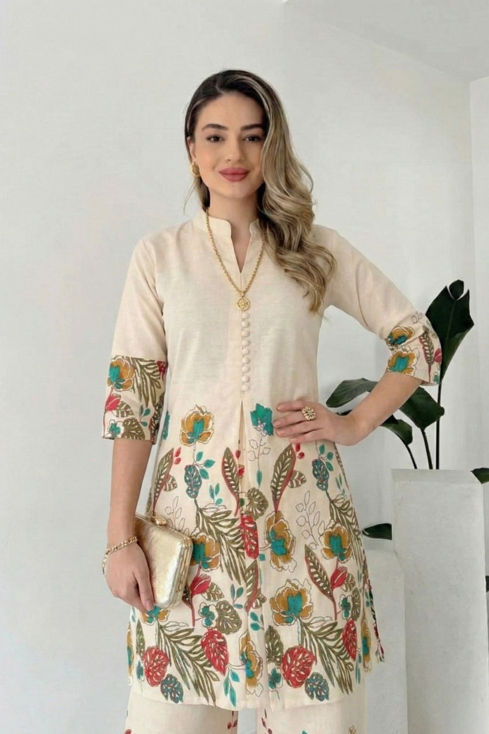 Nyalkaran Khadi Cotton Plazo Pair