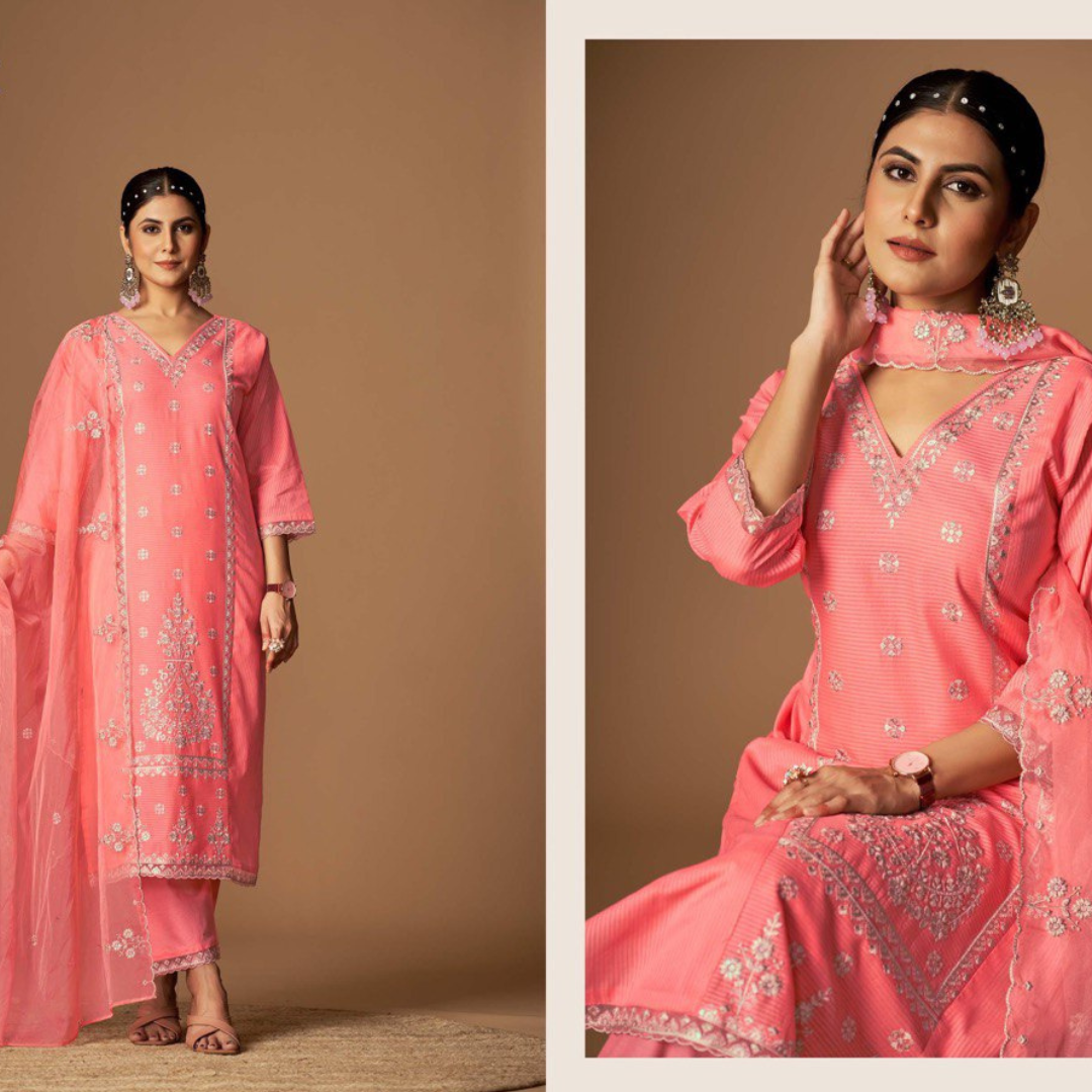 Nayra Cotton With Elegant Fancy Embroidery work