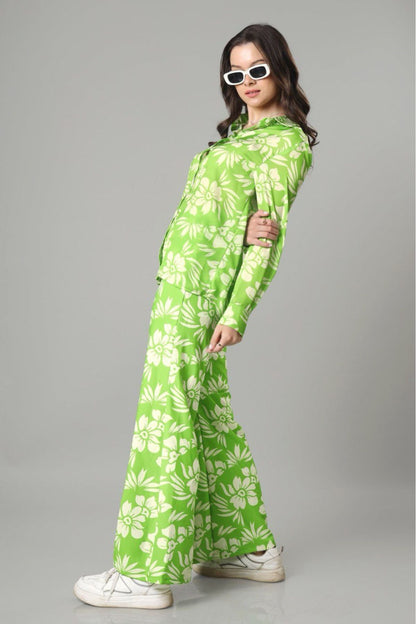 Zenya - Lime Bloom Co-ord Set