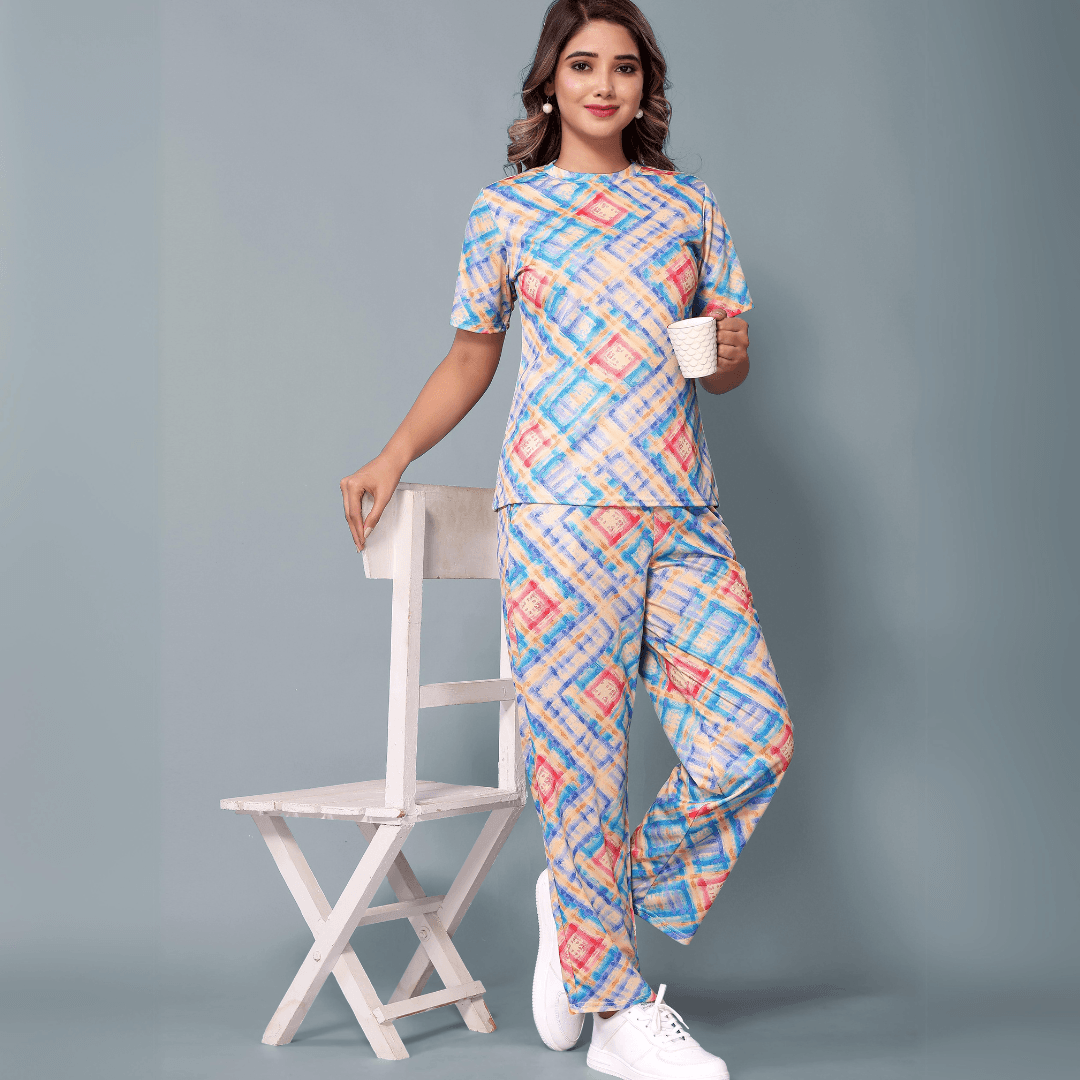 Abstract Print Lounge Set