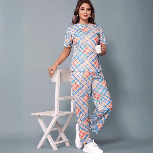 Abstract Print Lounge Set