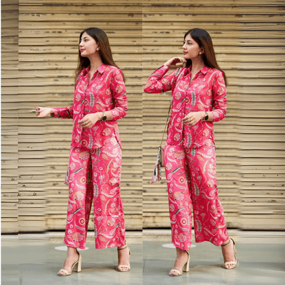 Modern Art-Inspired Top and Co-ord Set