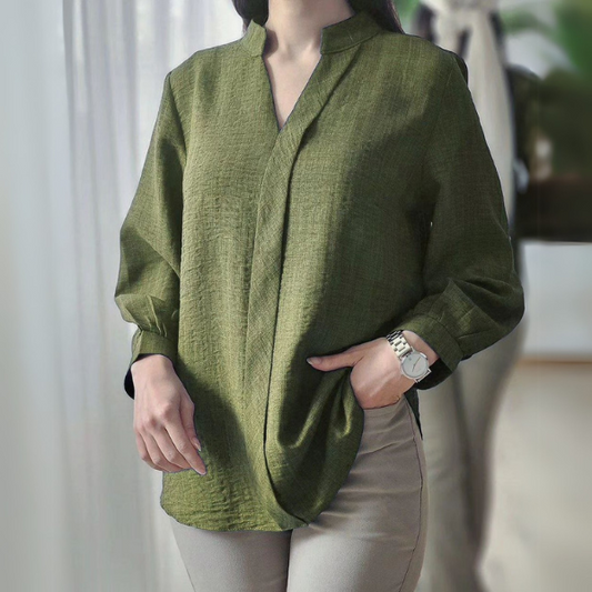 Draped Green Elegance Tunic