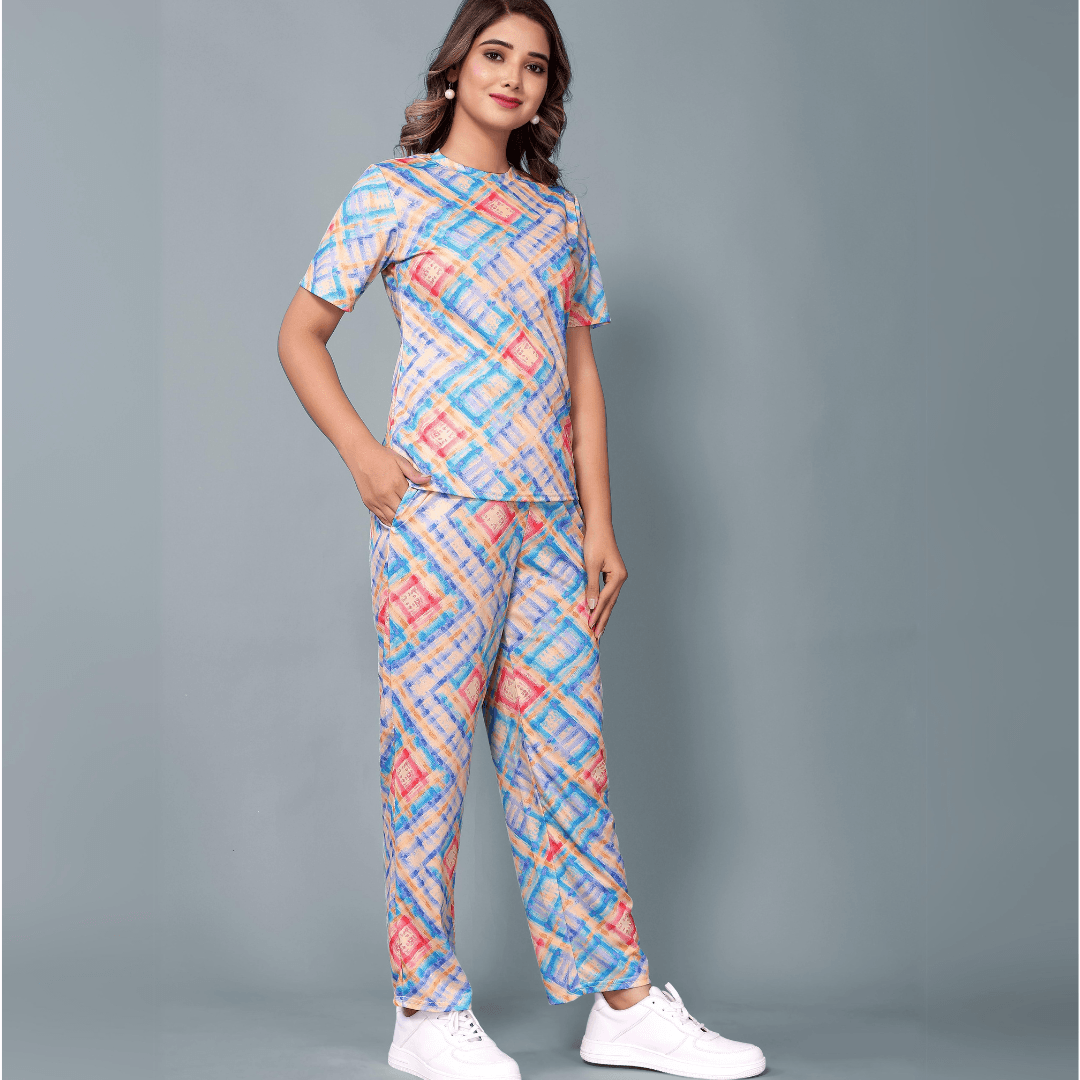 Abstract Print Lounge Set