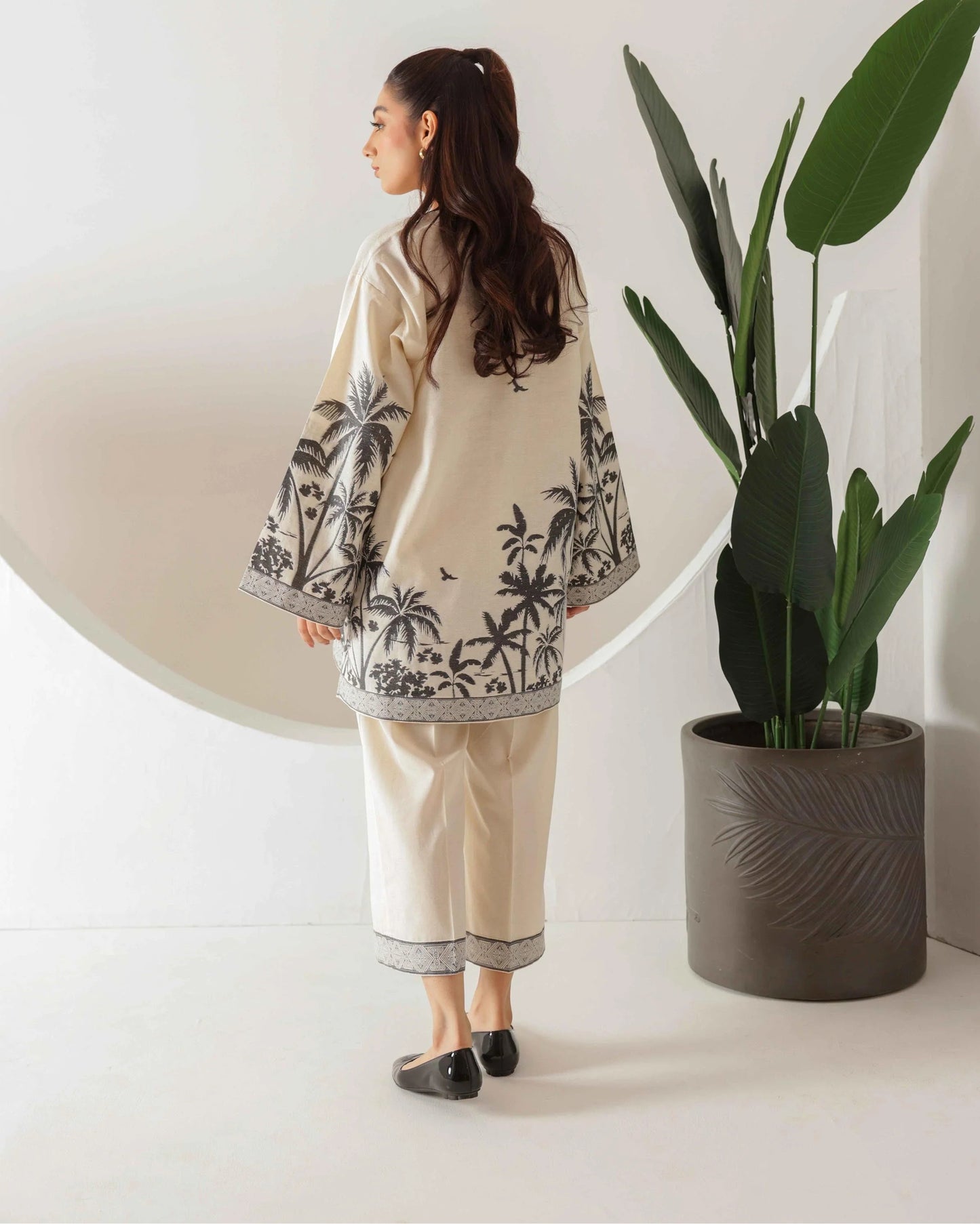 Ira Ivory Palm Co Ord Set