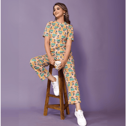 Geometric Print Lounge Set