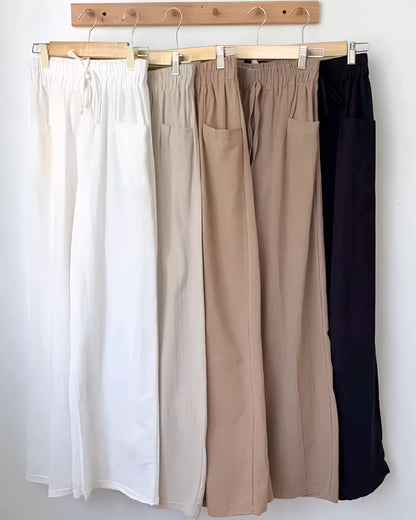 Ceryn's Pure Linen Ease Trousers - White