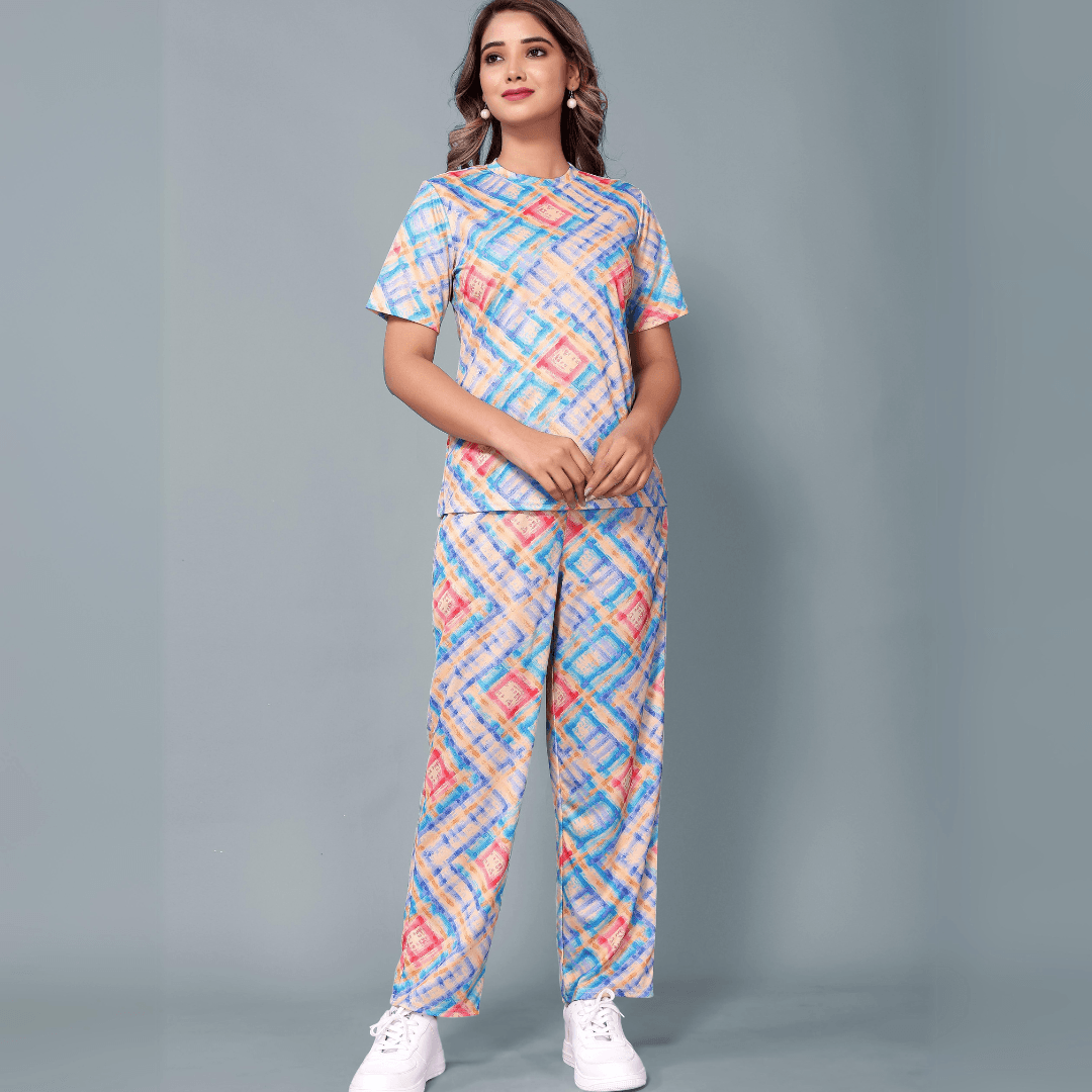 Abstract Print Lounge Set