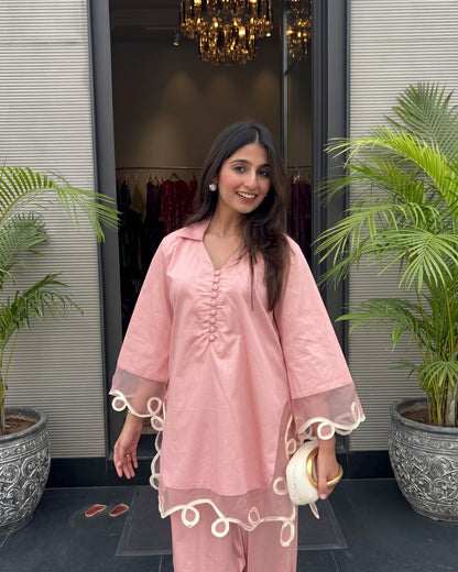 Fiora - Soft Blush Pink Luxury Co-Ord Set