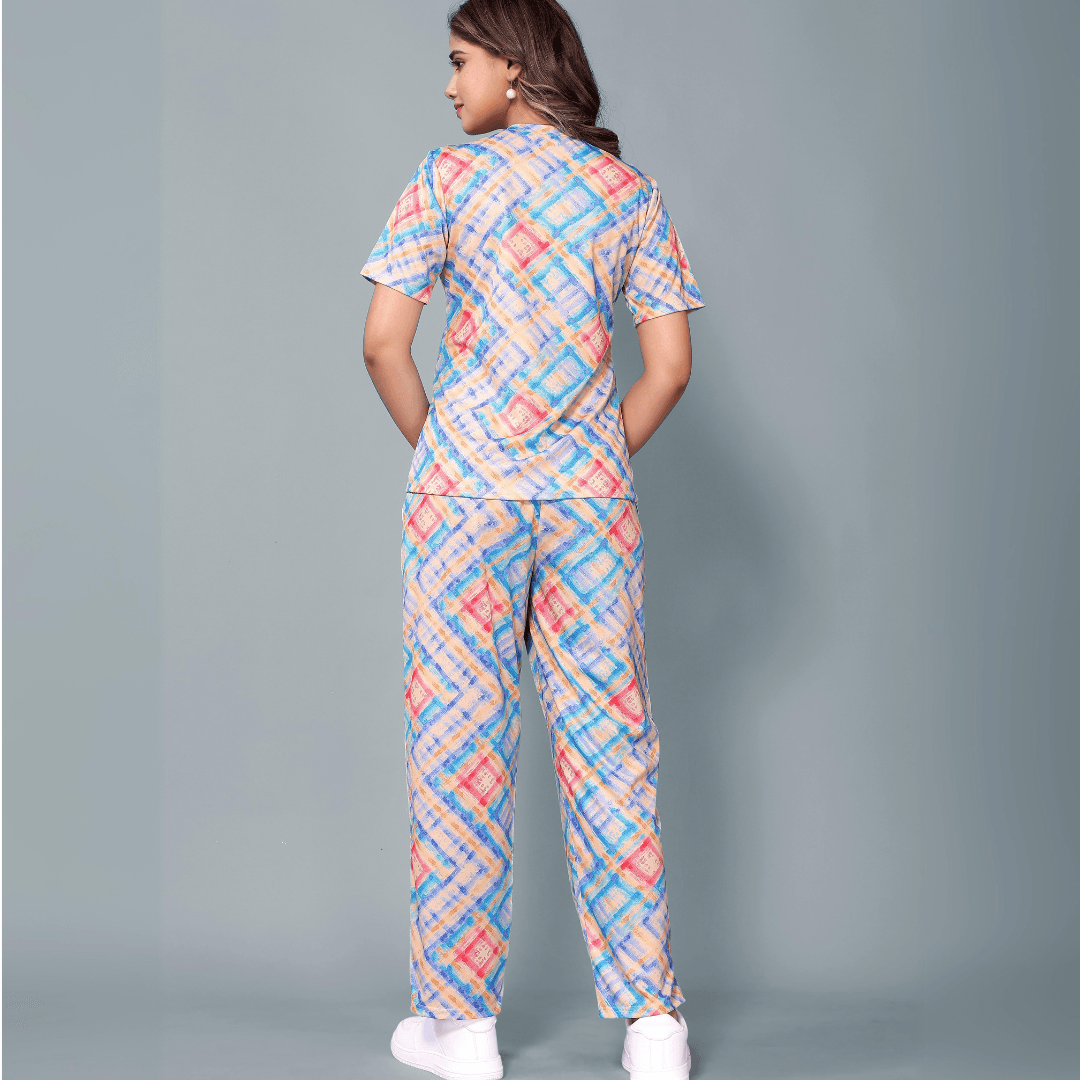 Abstract Print Lounge Set