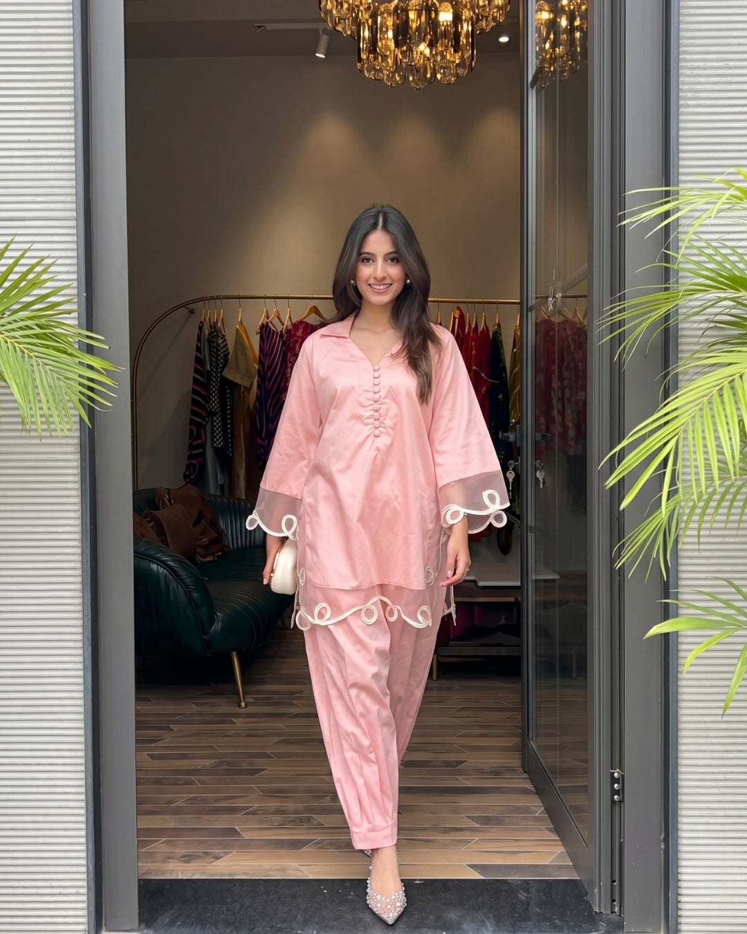 Fiora - Soft Blush Pink Luxury Co-Ord Set