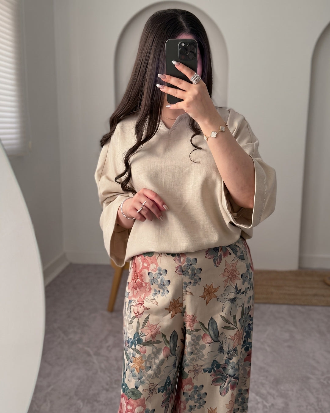 Calina - Luxury Floral Wide Leg Co-Ord Set