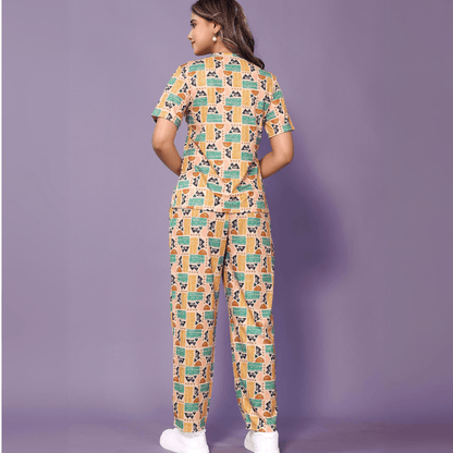 Geometric Print Lounge Set