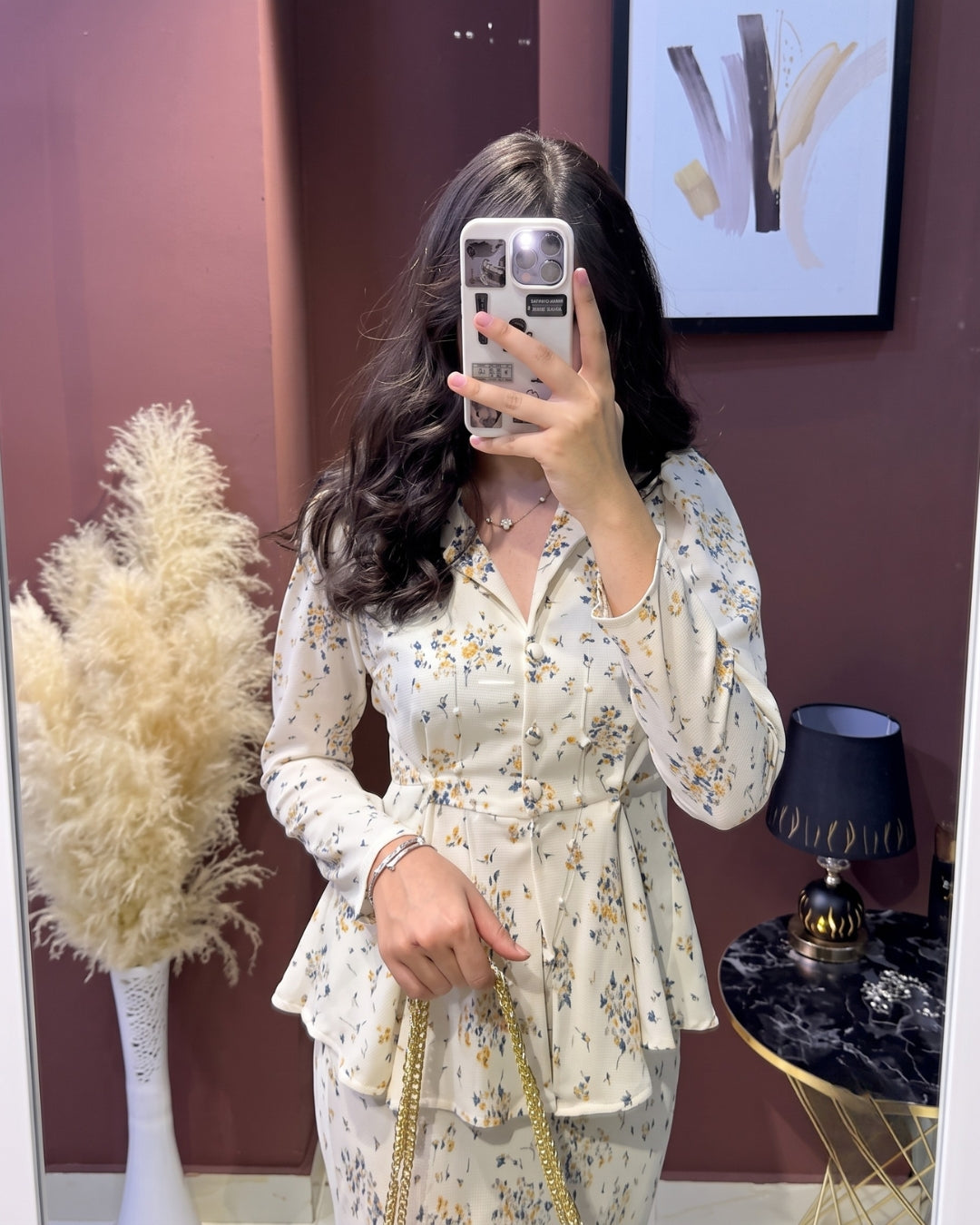 Riya - Soft Floral Printed Peplum Co-Ord Set