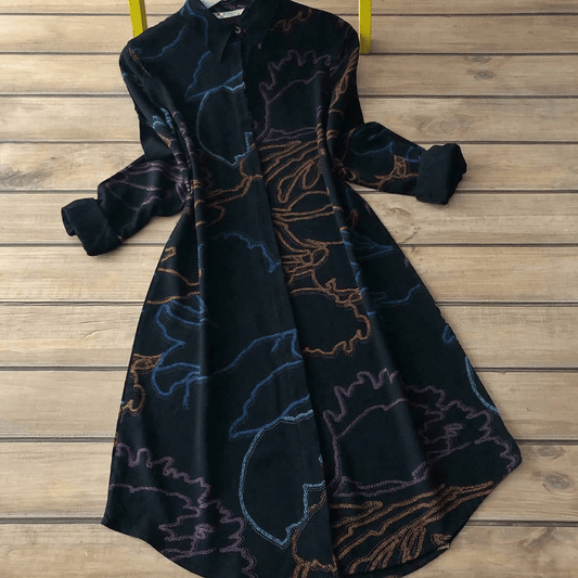 Annabel Black Digital Print And White Reyon Kurti with Imported Lycra Top