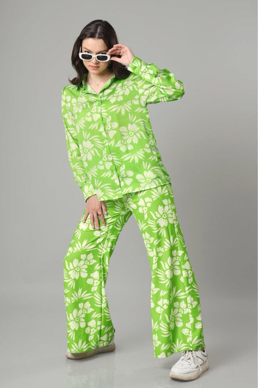 Lime Bloom Co-ord Set