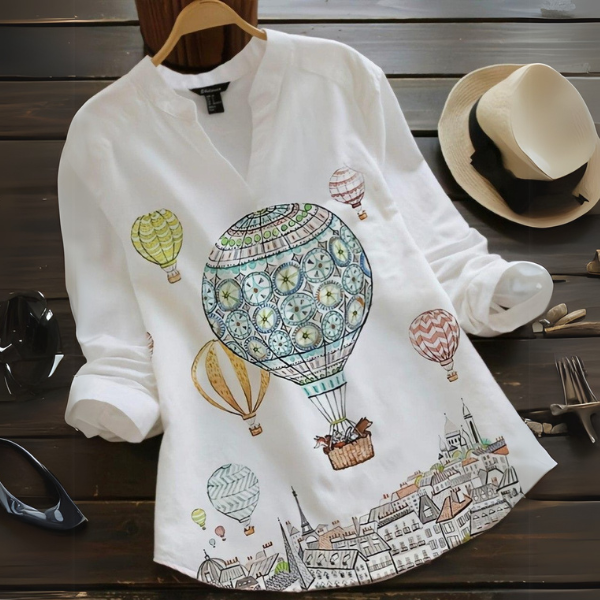 Reyon Big Balloon Print Top