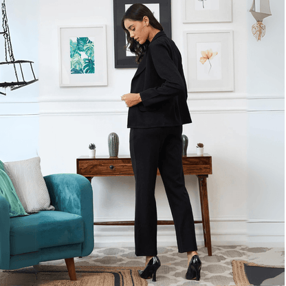 Tailored Black Three-Piece Suit Set